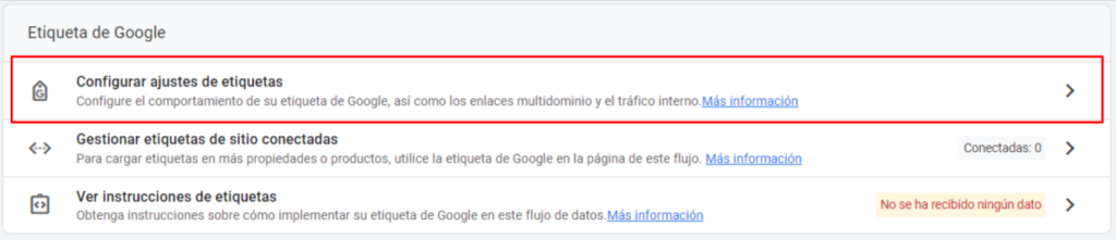 google tag configuracion